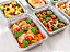 BANDEJA RETANGULAR M170 COM TAMPA 1100ML C/10 UND - Imagem 1