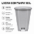 LIXEIRA PLASTICA COM PEDAL 100 LITROS COR BRANCA PERFECT - Imagem 3