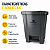 LIXEIRA 50 LITROS CINZA COM PEDAL PERFECT - Imagem 1