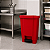 LIXEIRA 50 LITROS VERMELHA COM PEDAL PERFECT - Imagem 1