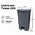 LIXEIRA PLASTICA COM PEDAL 100 LITROS COR CINZA - Imagem 3