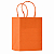 SACOLA PAPEL KRAFT LARANJA 17,5X8,5X21,5CM C/10 UND - Imagem 1