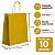 SACOLA PAPEL KRAFT OURO 17,5X8,5X21,5CM C/10 UNIDADES - Imagem 3