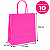 SACOLA PAPEL KRAFT PINK 17,5X8,5X21,5CM C/10 UNIDADES - Imagem 2