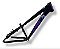 Quadro Bike Bicicleta BMX Wheeling Grau GIOS FRX 26X13,5 Cor: Preto / Roxo / Cinza - Imagem 1
