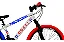 BICICLETA COLLI GRAU ARO 26 AÇO F.DISCO 21V BRANCO COM VERMELHO / AZUL (BIKERNAUTA) - Imagem 3