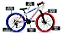 BICICLETA COLLI GRAU ARO 26 AÇO F.DISCO 21V BRANCO COM VERMELHO / AZUL (BIKERNAUTA) - Imagem 5