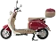 BICICLETA SCOOTER ELETRICA CAP 1000W VERMELHA /BEGE  B-LITIO 60V - Imagem 5