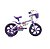 BICICLETA ARO 12 FEMININA CAIRU MINI SEREIA BRANCA/ROXO - Imagem 1