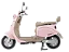 BICICLETA SCOOTER ELETRICA CAP 1000W ROSA/ BEGE B-LITIO 60V (BIKERNAUTA) - Imagem 1