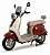 BICICLETA SCOOTER ELETRICA CAPPUCCINO 1000W VERMELHA /BEGE  B-LITIO 60V (BIKERNAUTA) - Imagem 1