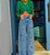 Calça Wide Leg Bordada Brasil - Imagem 1
