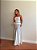 Vestido Tricot Listras - Branco - Imagem 1
