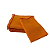 Flanela Laranja 12 Unidades 28cmx38cm Caebi - Imagem 1