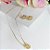 Conjunto de Gotas Corrente, Pingente e Brinco Banho de Ouro 18k - Imagem 2