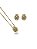Conjunto de Gotas Corrente, Pingente e Brinco Banho de Ouro 18k - Imagem 3