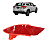 Refletor Olho De Gato Parachoque Traseiro Esquerdo HRV 2015 2016 2017 2018 2019 - Imagem 1