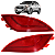Par Refletor Olho Gato Parachoque Traseiro Hyundai Ix35 2010 A 2021 - Imagem 1