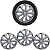 Jogo 4 Calota Velox Silver Fiat Renault Ford Volkswagen Kia Nissan Prata - Imagem 2