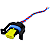 Conector Plug Bico Injetor Santana Pointer Monoponto - Imagem 1