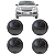 Difusor De Ar Painel Agile/montana 2011 A 2021 Preto Kit 4 - Imagem 1