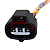 Conector Plug Do Sensor Map Pressão Turbina Hilux 2.5/3.0 - Imagem 1