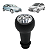 Manopla Bola Câmbio Peugeot 206 207 208 Partner Citröen C3 C4 AirCross Cromada - Imagem 1