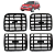Kit Tela Grade Difusor Saída Ar Painel Clio 2000 01 02 03 04 05 até 2016 - Imagem 1