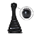 Kit Coifa de Cambio Sanfonada Bola Manopla Palio 96 97 98 99 2000 Preta - Imagem 1