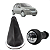Kit Coifa de Cambio Manopla Citroen C3 2004 05 06 07 08 09 10 11 2012 Aro Prata - Imagem 1