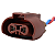 Chicote Plug 02 Vias Lâmpada Linha Honda Toyota Guia Central - Imagem 1