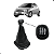 Kit Coifa de Cambio Manopla Ford Ka 1996 a 2000 Preta em Courvin com Base e Bola Preta Lente Preta - Imagem 2