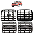 4 Difusor Ar Central Lateral Clio Sedan Hatch 2000 01 02 até 2016 Cinza Escuro - Imagem 1