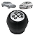 Bola Manopla Câmbio Corsa Sedan Hatch 2000 até 2012 Vectra 1997 até 2005 Tampa Prata - Imagem 1