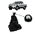 Kit Coifa Cambio Bola Manopla S10 2012 2013 2014 2015 2016 2017 2018 Tampa Cromada 6M - Imagem 5