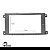Moldura Painel 2 Din Multimidia Dvd Mp5 Focus Hatch Sedan 2009 a 2013 Prata - Imagem 2