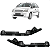 Par Guia Suporte Parachoque Dianteiro Meriva 2003 04 05 06 07 08 09 10 11 2012 - Imagem 1