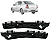 Par Suporte Guia Parachoque Etios Sedan 2013 14 15 16 17 18 A 2021 Traseiro - Imagem 1