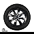 Calota Unidade Universal Black Chrome Preto com Cromado Prime Aro 13 - Imagem 1