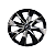 Jogo 4 Calotas Universal Black Chrome Preto com Cromado Prime Aro 13 - Imagem 3