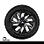 Calota Unidade Aro 14 Universal Preto Cromado Todos Carros DS4 Black Chrome - Imagem 3