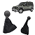 Kit Manopla Coifa Bola Doblo 2002 03 04 05 06 07 08 09 10 11 12 13 2014 Preta - Imagem 3
