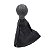 Kit Manopla Coifa Bola Doblo 2002 03 04 05 06 07 08 09 10 11 12 13 2014 Preta - Imagem 14