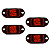 4 Lanternas Led Bivolt Lateral Caminhão Reboque Carretinha Baú 12V/24V - Imagem 1