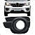 Moldura Farol Milha Renault Kwid 2017 2018 2019 2020 Com Milha - Imagem 7