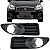 Par Grade Moldura Farol Milha Linea 2008 09 10 11 12 13 2014 Com furo - Imagem 1