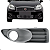 Moldura Grade Farol Milha Linea 2008 2009 10 11 12 13 2014 Cinza - Imagem 1
