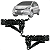 Kit Guia Parachoque Dianteiro Honda Fit 2013 2014 - Imagem 1