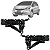 Kit Guia Parachoque Dianteiro Honda Fit 2013 2014 - Imagem 1