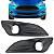 Par Grade Farol De Milha New Fiesta 2014 2015 2016 2017 Aro Cromado - Imagem 1